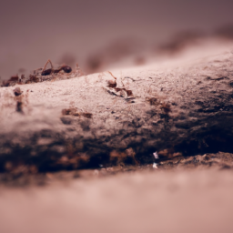 Ants going to their home